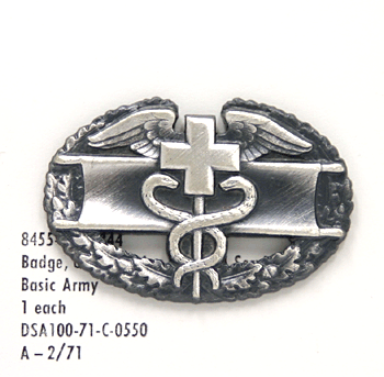 COMBAT MEDIC (1945～現在) 陸軍戦闘衛生兵記章 ミリタリーショップ 革