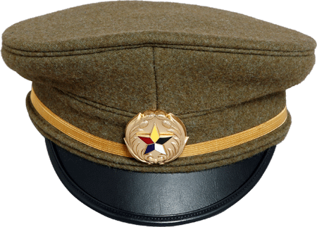 旧満州国陸軍将校軍服　上下　肩章　軍帽
